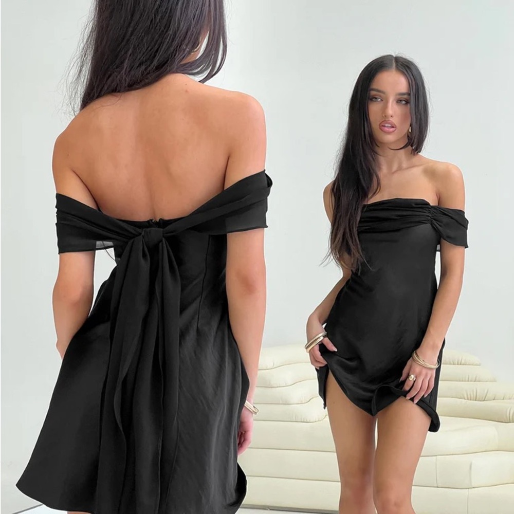 Princess Polly adoration mini dress black
